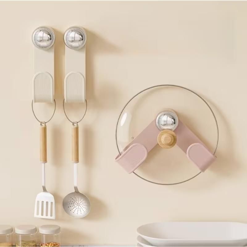 Pot Lid Holder With Suction Cup